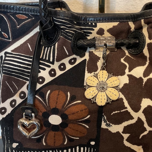 BRIGHTON  Animal Print Brown Black Braided Straps - Picture 3 of 15